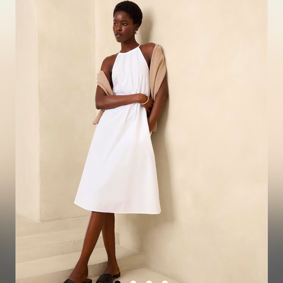 Banana Republic Dresses & Skirts - ✨✨NWT BANANA REPUBLIC POPLIN HALTER MIDI DRESS‎